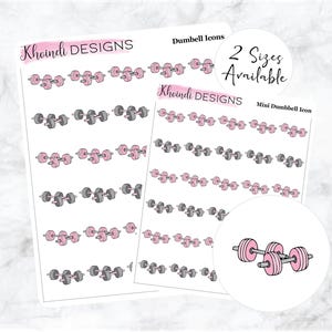 Dumbells Icon || Planner Sticker Sheet