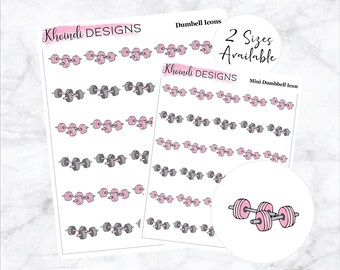 Dumbells Icon || Planner Sticker Sheet