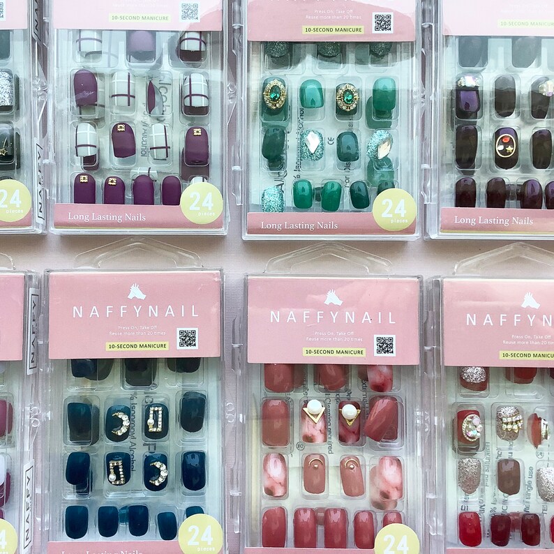 Reusable Press on Nails Easily Stick on Glue On Medium Oval Etsy