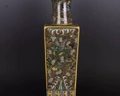 Chinese antique porcelain vase,Chinese Qing Dynasty Chinese art china Kangxi marked green ground famille verte vase hand painted ceramic