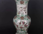 Chinese antique porcelain flower boblet vase,Chinese Qing Dynasty Chinese art china Kangxi marked famille rose hand painted porcelain vase