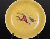 Chinese antique porcelain plate,Qing Dynasty Chinese art china Qianlong marked famille rose yellow glaze porcelain plate ceramic vintage