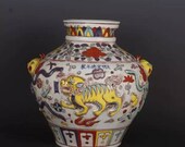 Chinese antique porcelain jar,Chinese Ming Dynasty Chinese art china Xuande marked enchase famille verte big pot hand painted ceramic jug