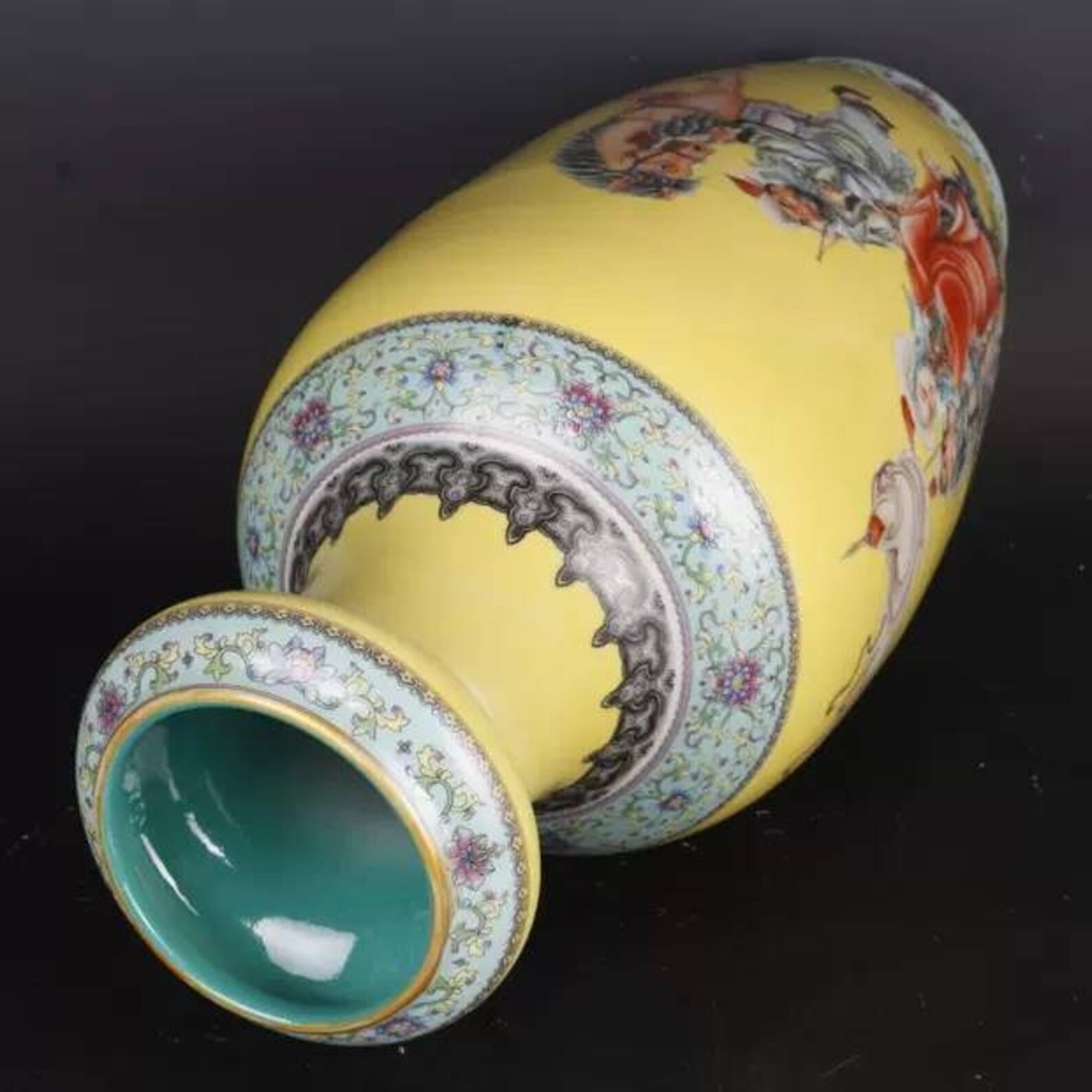 Chinese Antique Porcelain Mallet Vasechinese Qing Dynasty Etsy