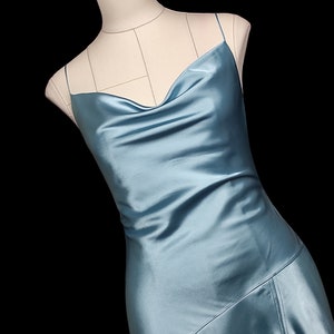 Split Silk Slip Maxi Dress Pattern | Cowl Neck Dress | Bias Cut Dress ...