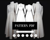 Victorian inspired daily dress Edwardian dress pattern Victorian dress pattern Epochal dress Housemaid cosplay PDF Sewing Pattern