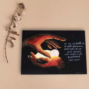 Postkarte "Kind in Händen" Weihnachten Geschenk christlich