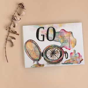 Postkarte "Go, Tell the world Now"  Geschenk christlich