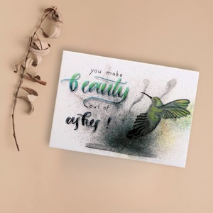 Postkarte "You make Beauty out of Ashes"  Geschenk christlich