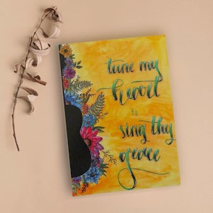 Postkarte "tune my Heart to Sing thy Grace"  Geschenk christlich