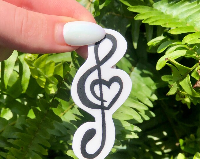 Draw Sticker Music Note Music Note Sticker - Etsy