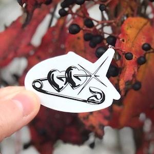 Veiligheid Pin Hart Sticker