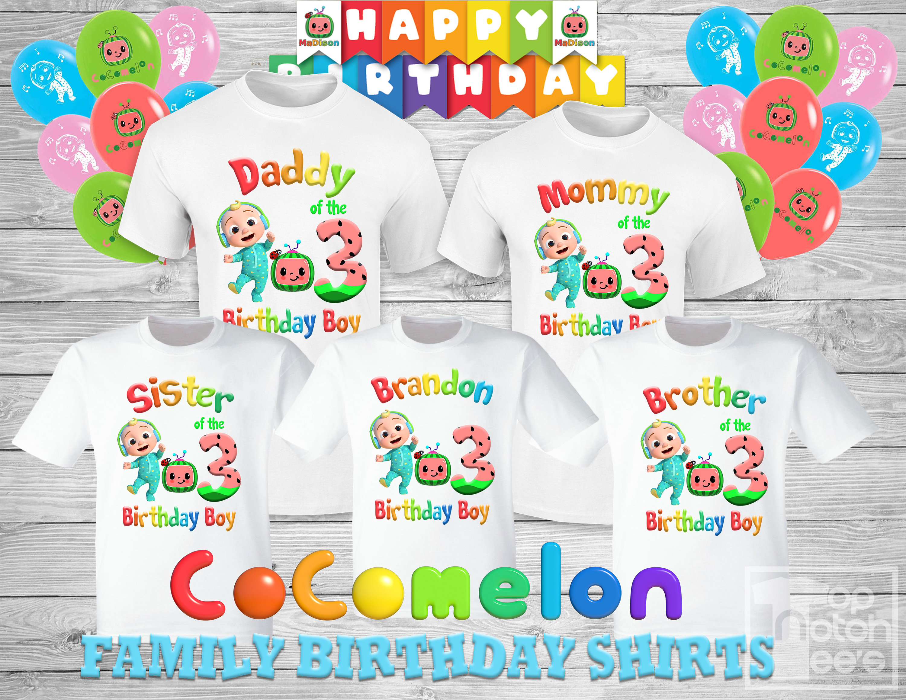 Cocomelon 1st Birthday Shirt