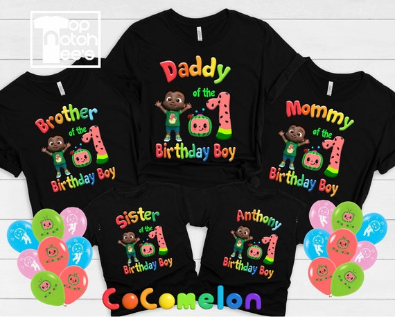 Black cocomelon birthday shirt Clearance