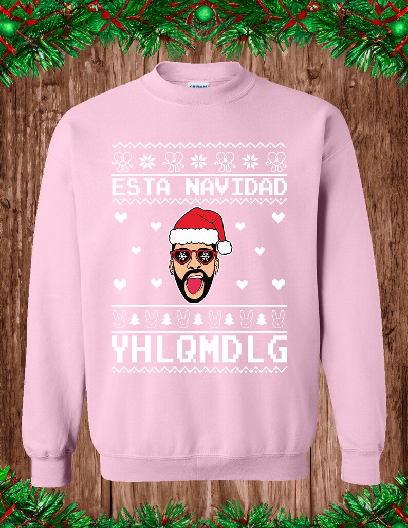 Bad Bunny - YHLQMDLG - Navidad - Ugly Christmas Sweater - Crew Neck Sweatshirt image 5