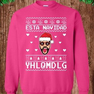 Bad Bunny - YHLQMDLG - Navidad - Ugly Christmas Sweater - Crew Neck Sweatshirt image 3