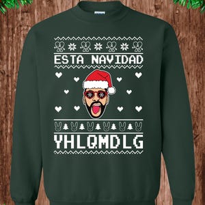 Bad Bunny - YHLQMDLG - Navidad - Ugly Christmas Sweater - Crew Neck Sweatshirt image 2
