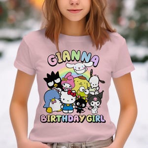 Kitty and Friends Custom Family Birthday Shirts