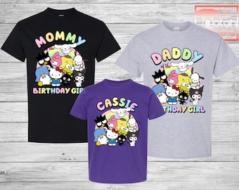 Kitty and Friends - Personalizzato - Magliette per il compleanno della famiglia
