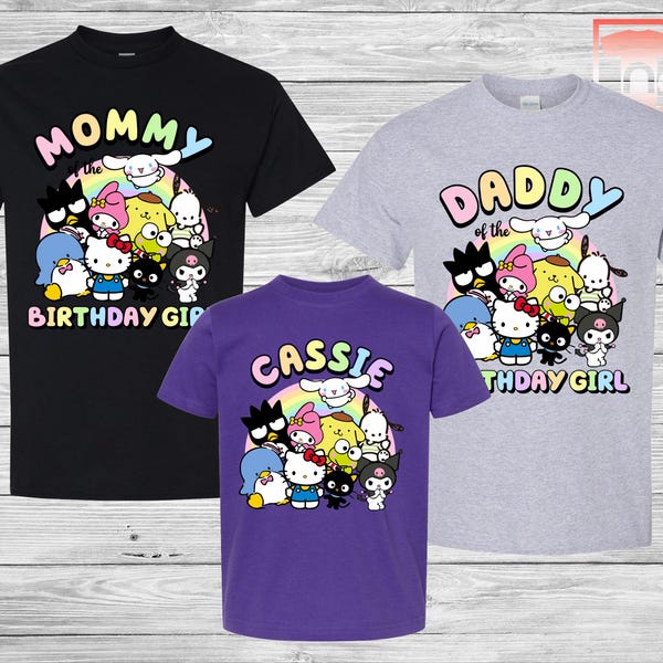 Kitty and Friends - Custom - Family Birthday Shirts