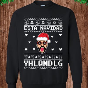 Bad Bunny - YHLQMDLG - Navidad - Ugly Christmas Sweater - Crew Neck Sweatshirt image 1