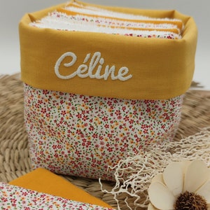 10 washable makeup remover wipes + Customizable basket