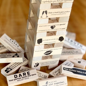 Couples Date Night Drinking Block Tower Game / Drunk Adult Fun - Etsy