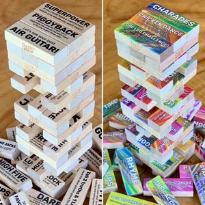 Juego de torre de bloques divertido para niños // Ideas para una noche de juegos en familia // Regalos únicos // Actividad de juego de mesa