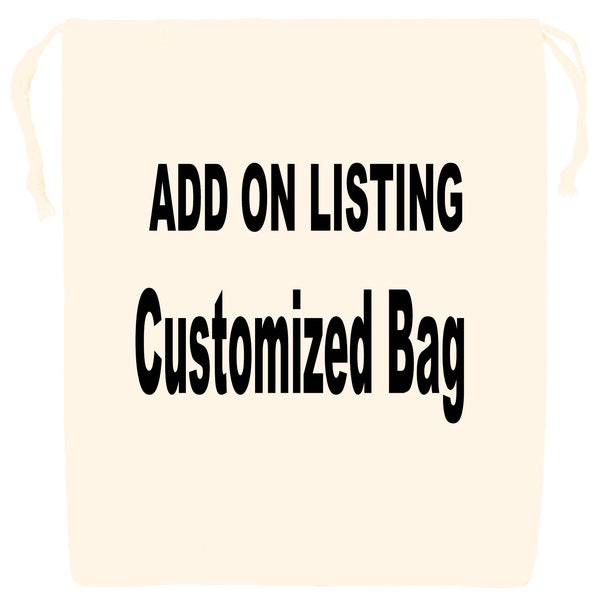 Add On Listing // Custom Bag for Block Tower Game // 9.5" X 11" // 100% Organic Cotton Canvas Drawstring Container