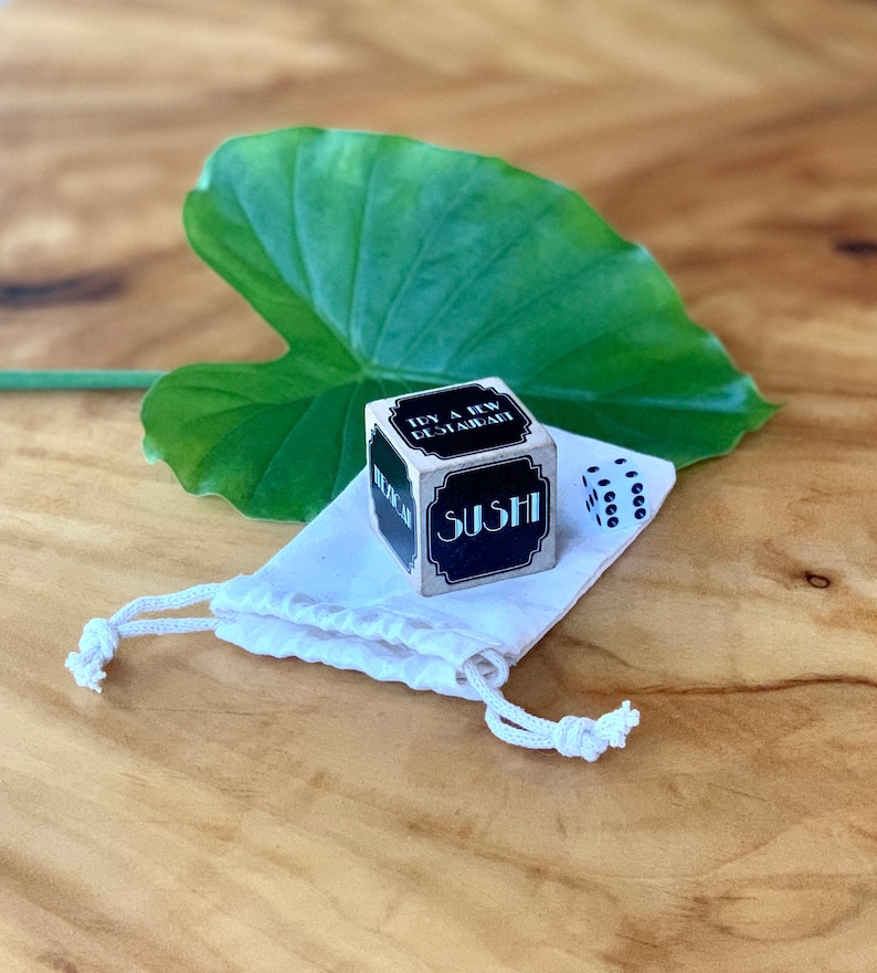 Custom 1.5 Wooden Food Decision Dice With Pouch / Etsy