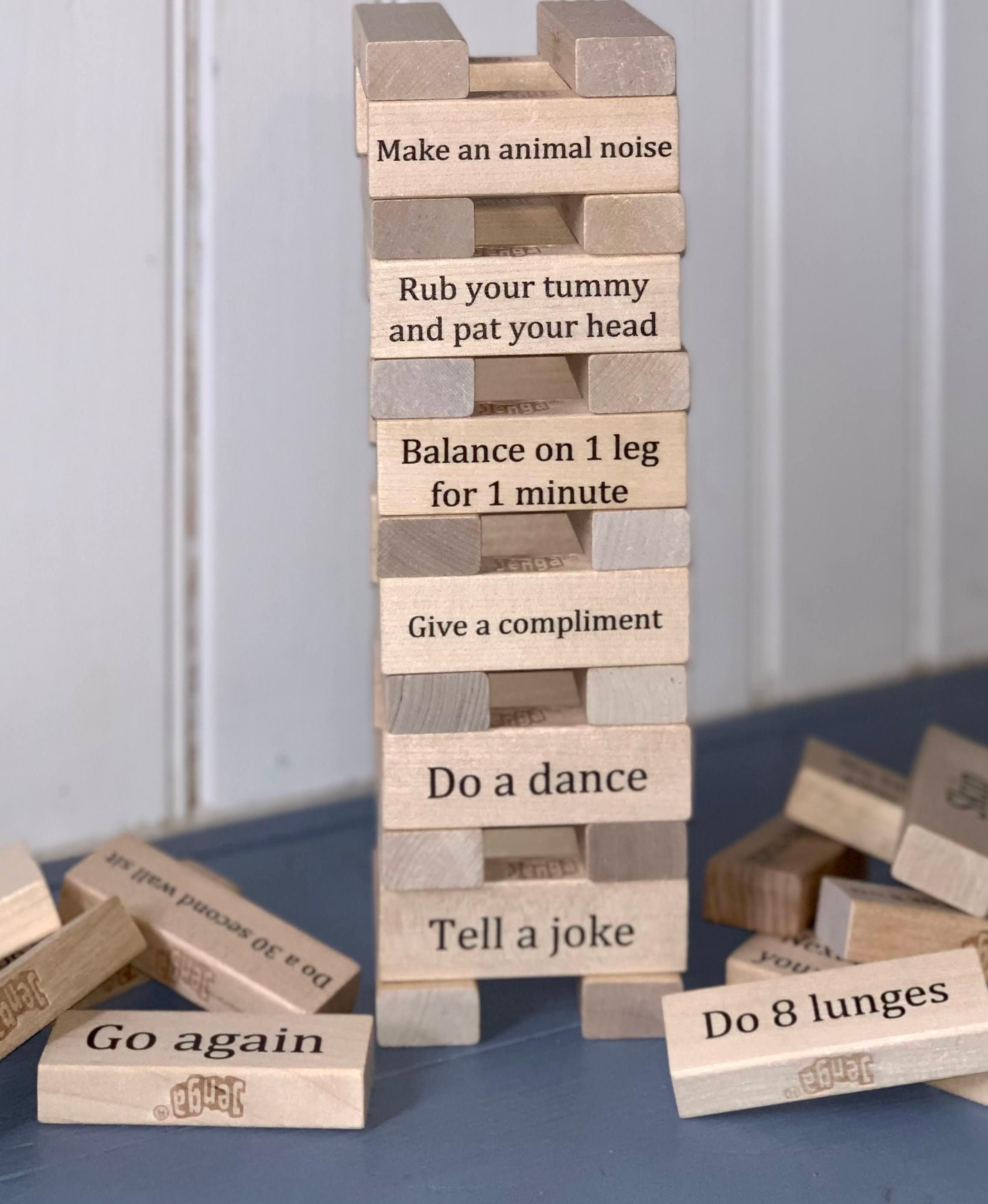 Custom Block Tower Game for Kids // Personalized Family Game Fun // Unique Child Learning Activity Entertainment