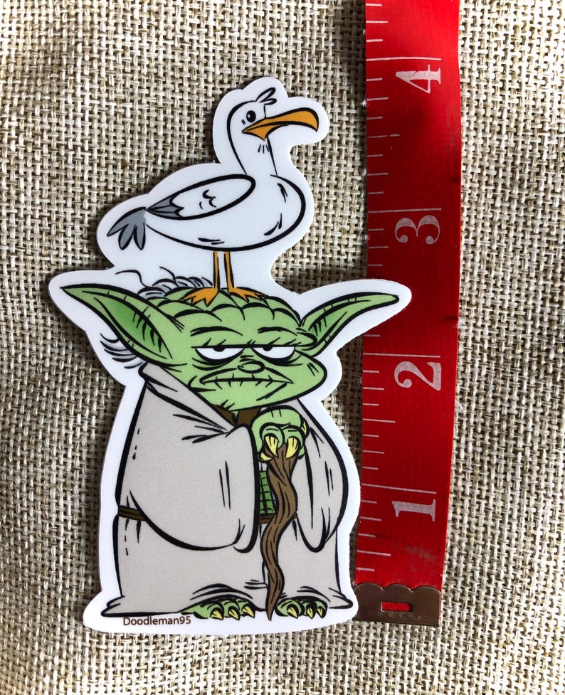 Yoda With Seagull Etsy