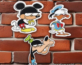 Mürrischer Micky Donald und Goofy