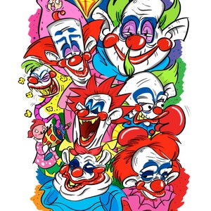 Killer Klowns Inspired Print