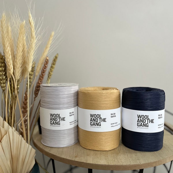 Paper raffia Wool and the Gang, natural eco friendly yarn for crochet hats and bags