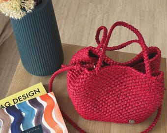 Raffia Bag: Crochet Summer Purse, Crossbody or Tote
