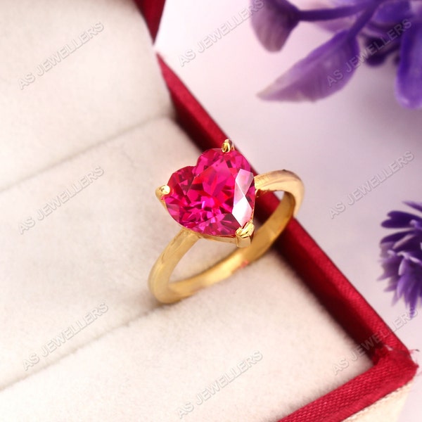 Ceylon Pink Sapphire Ring Heart Gemstone Ring Statement Ring Gift For Her 925 Sterling Silver Ring Engagement Ring Sapphire Wedding Ring