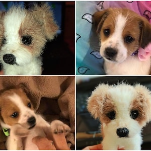 Custom Dog Crochet Pet Custom For Memory Pet Stuffed Animals Plush Little Puppy Crochet Stuffed Toy Portrait from photo