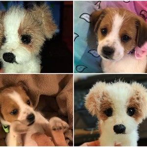 Custom Dog Crochet Pet Custom For Memory Pet Stuffed Animals Plush Little Puppy Crochet Stuffed Toy Portrait from photo