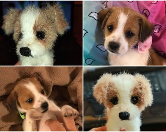 Custom Dog Crochet Pet Custom For Memory Pet Stuffed Animals Plush Little Puppy Crochet Stuffed Toy Portrait from photo