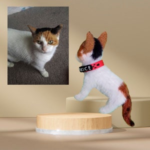 Custom cat plush Home memorial Pet loss gift Photo replica Portrait from photo