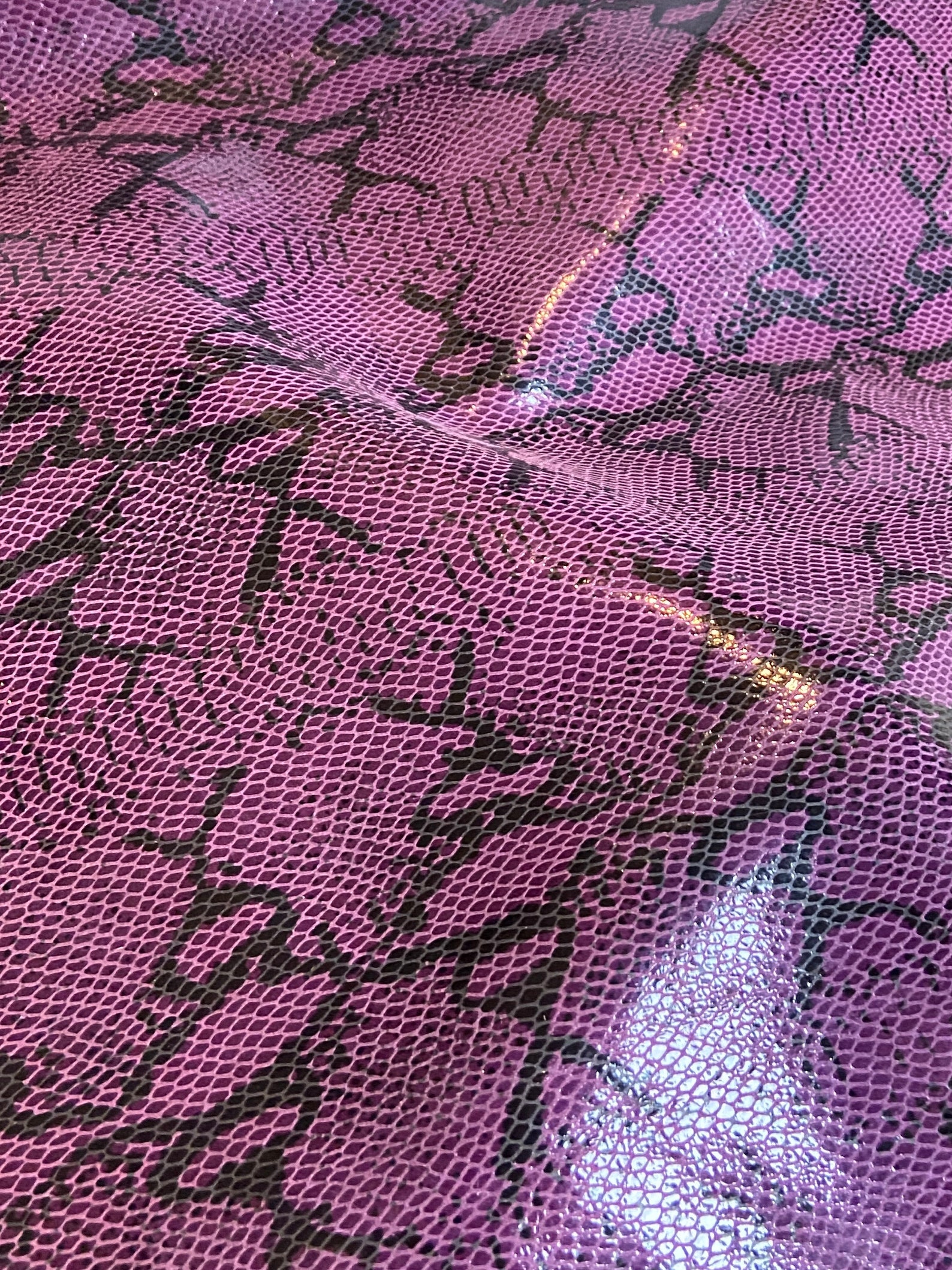 Purple Leather // Purple Snake Leather // Lavender Leather // | Etsy