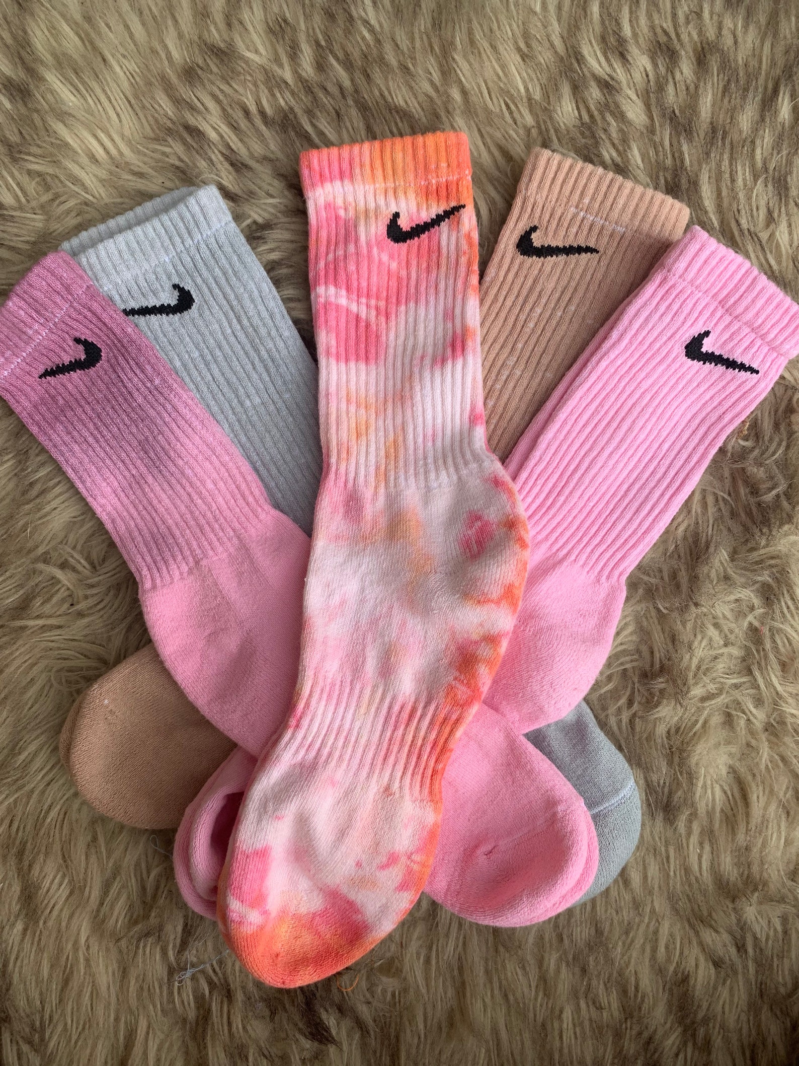 Nike Dyed Socks Custom Nike Socks Color Nike Socks Nike Etsy