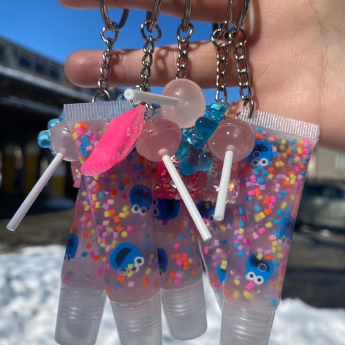 Cookie Monster Keychain Gloss Etsy