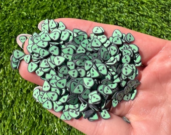 Alien polymer clay slices.