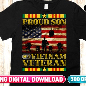 Vietnam Veteran Son PNG Digital Download | Proud Son Of A Vietnam Veteran Sublimation Png Download | DTF DTG Png File Instant Download