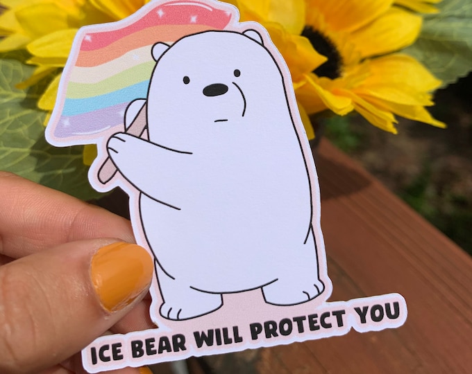 Ice Bear Lgbtq We Bare Bears Sticker - Etsy