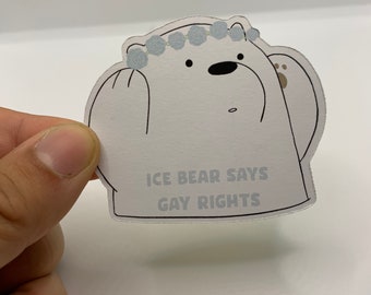 Ice Bear Sticker Etsy