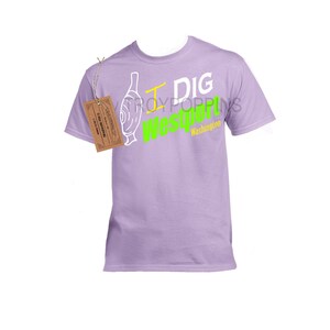 1-I DIG WESTPORT Washington Green Logo Razor Clam Clamming Digging Unisex Silkscreen t-shirt beach coast vacation Trip Wear Purple
