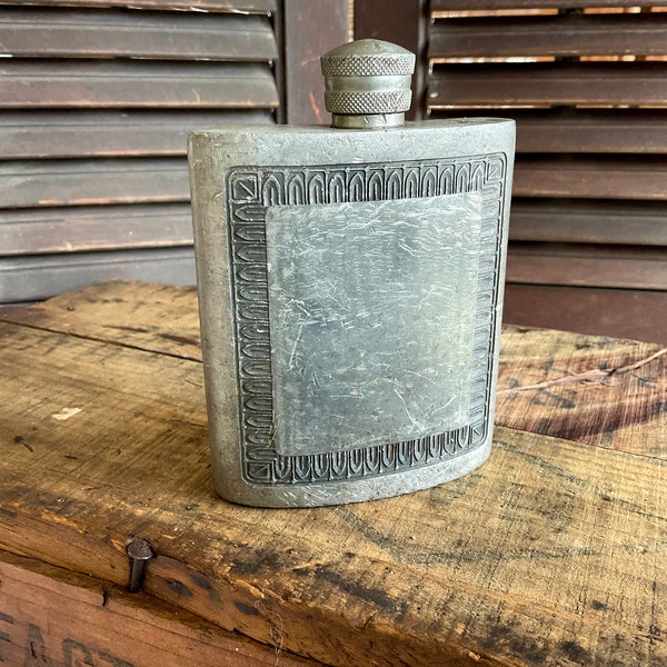 Vintage King’s Pewter Flask